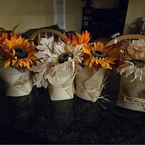 Rustic Sunflower Burlap Decor